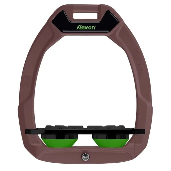 Veiligheid stirrups Paardrijden Plat Grip Bruin/Zwart/Groen Flex-On Safe-On