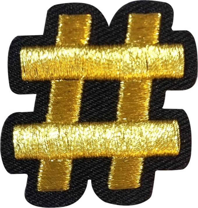 Fjesta© Oeteldonk embleem - Gouden hashtag