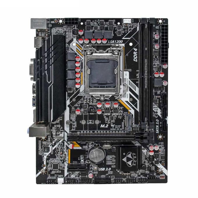 H410 Gaming-moederbord 2666MHz Frequentie LGA1200(Intel 10e generatie) Compatibel met Core i3i5i7i9 zwart