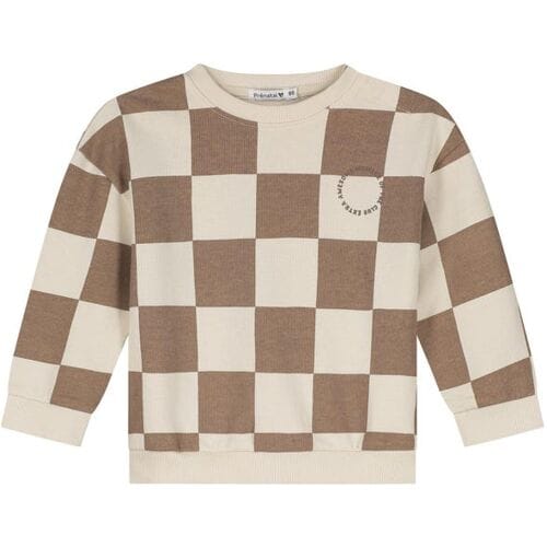 Prénatal baby sweater Light Mud Brown 68 heren