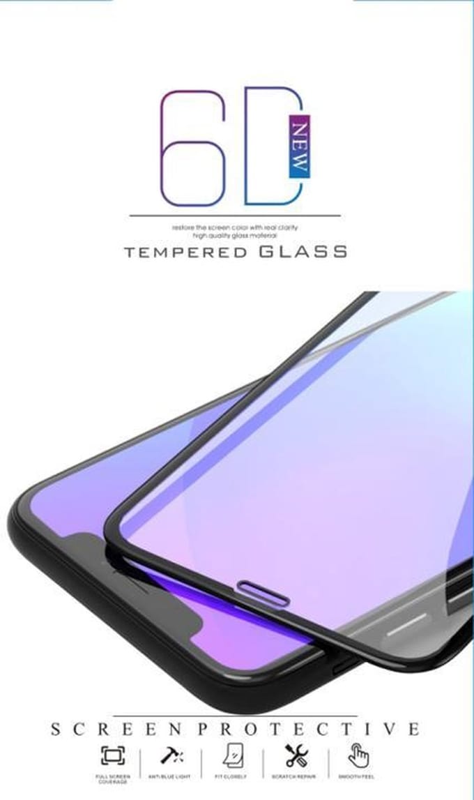 MM&A 6D Tempered Glass Screen Protector geschikt voor Apple iPhone XR/11 – Screenprotector – Displayfolie – Gehard Glas – Glas - Zwart