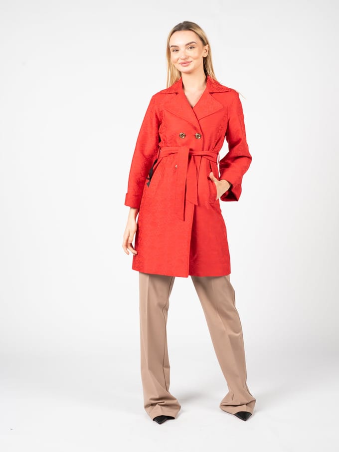 Pinko Trenchcoat Tandil Vrouw rood