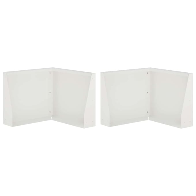 vidaXL - Keermuur - 2 - st - 50 - x - 50 - x - 30 - cm - Staal - Wit