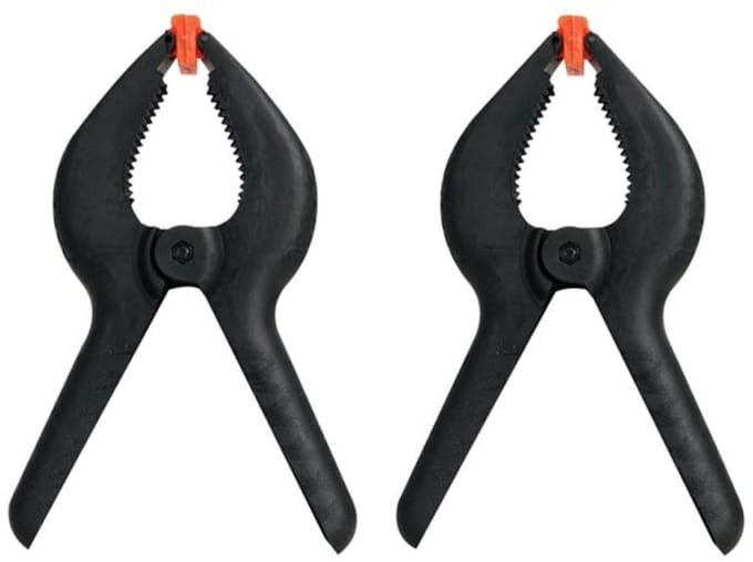 Toolland Lijmklemmen, nylon, 215 mm (9"), 2 stuks, snelle sluiting, zwart