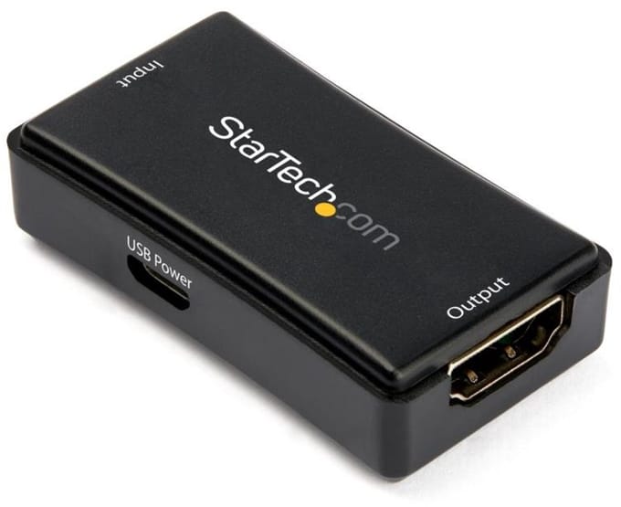 StarTech.com 45' HDMI Signal Booster - 4K 60Hz - USB Power - HDMI Repeater - video/audio extender - HDMI