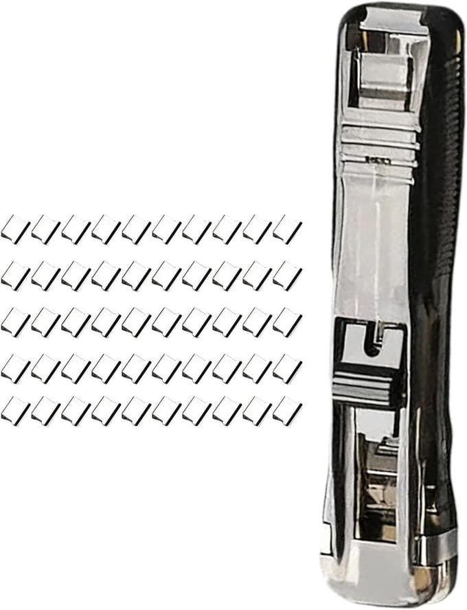 Draagbare Nietmachine Klemmen - Herbruikbare Binder Clips - Documenten Organiseren - Duw-Druk Systeem - 13 x 5 x 4 cm