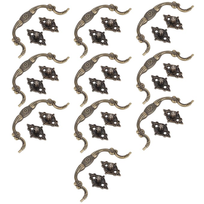 10 Sets Antieke Handgreep Houten Doos Speciale Handgreep Accessoires Kast Ladehandgreep Klein Formaat S