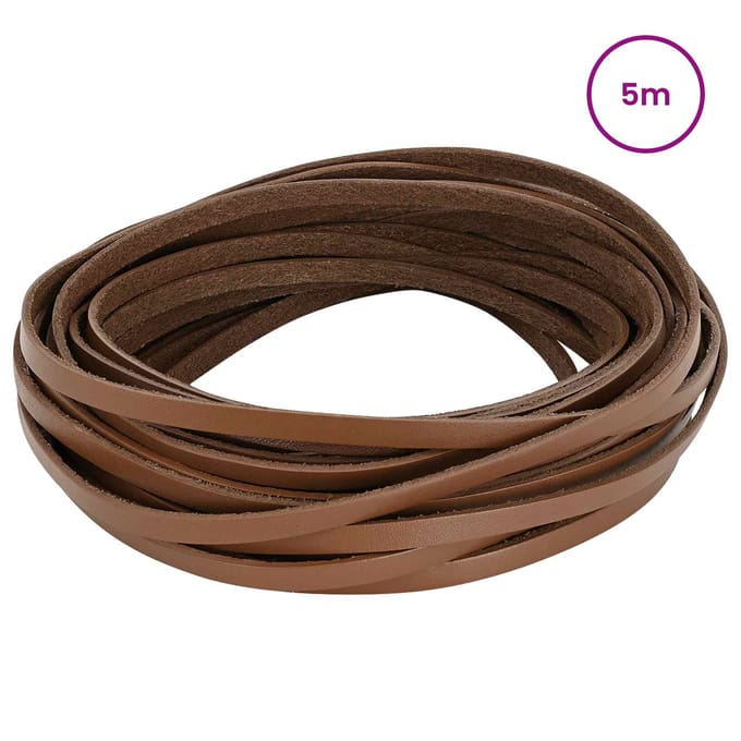 vidaXL - Leren - riem - 1 - Bruin - 500 - x - 0,5 - cm - Leer