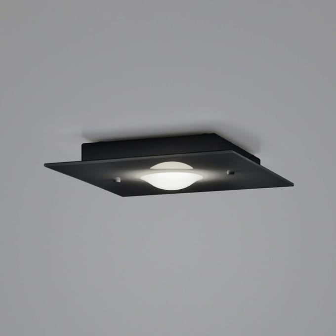 Helestra Nomi LED plafondlamp 23x23cm dim zwart