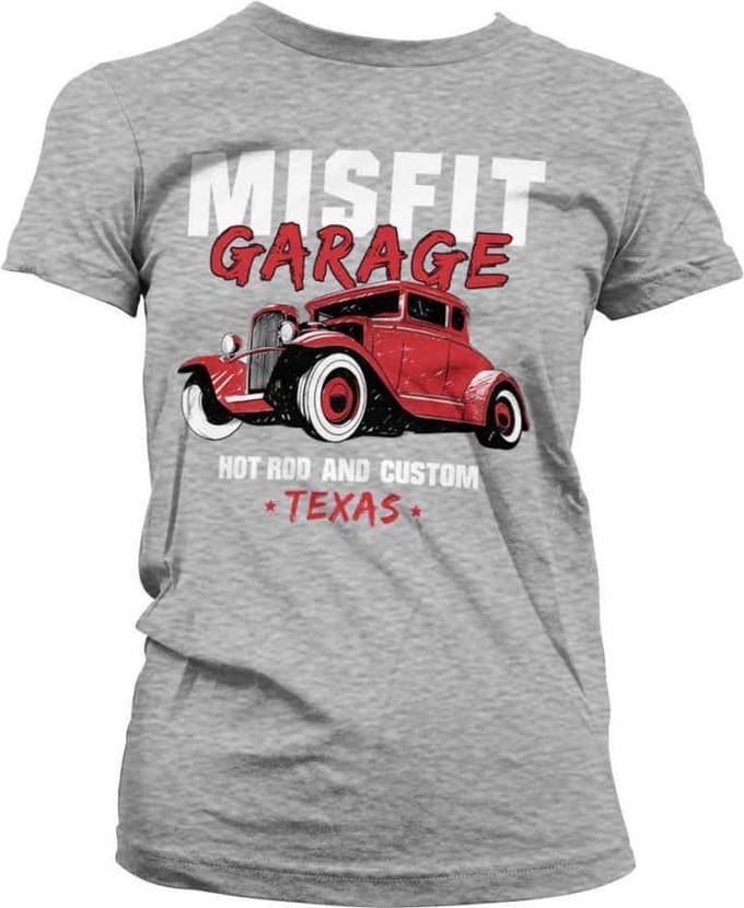 Misfit Garage Dames Tshirt -L- Hot Rod & Custom Grijs