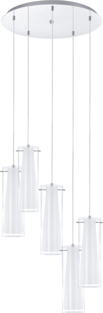 EGLO Pinto - Hanglamp - 5 Lichts - Chroom - Helder, Wit
