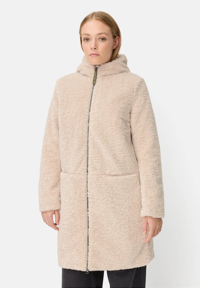 camel active Teddyjas met capuchon - Maat womenswear-48 - Amandel