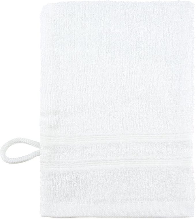 Washandjes, 8 Stuks, Wit, 15x22cm, 100% Katoen, Treb ADH