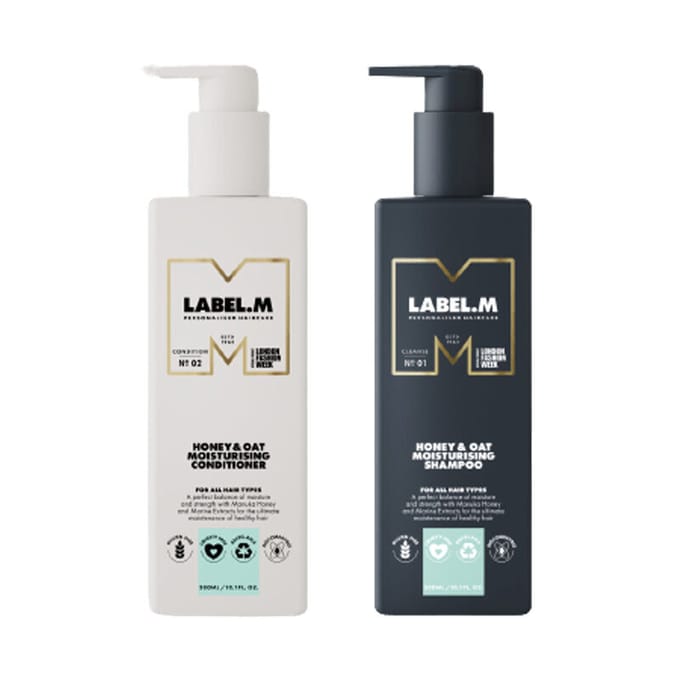 Label.m Honey & Oat Moisturising Shampoo 1000ml + Conditioner 1000ml