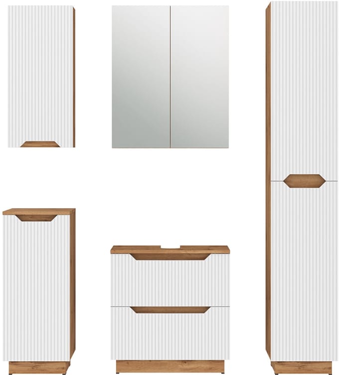 Vicco Badkamermeubelset Lotta, Wit, 5-delig