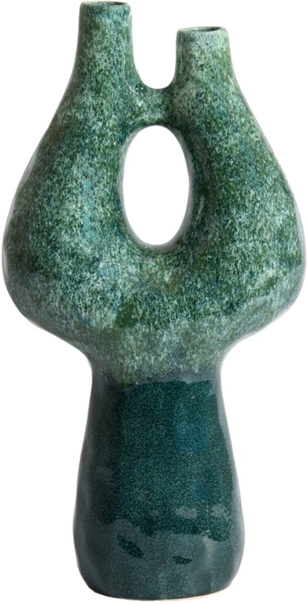 Light&living Vaas deco 24x12x46 cm KATHA keramiek petrol