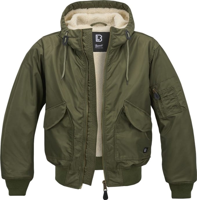 Brandit CWU Hooded Heren Tussenseizoensjas - olijf - L