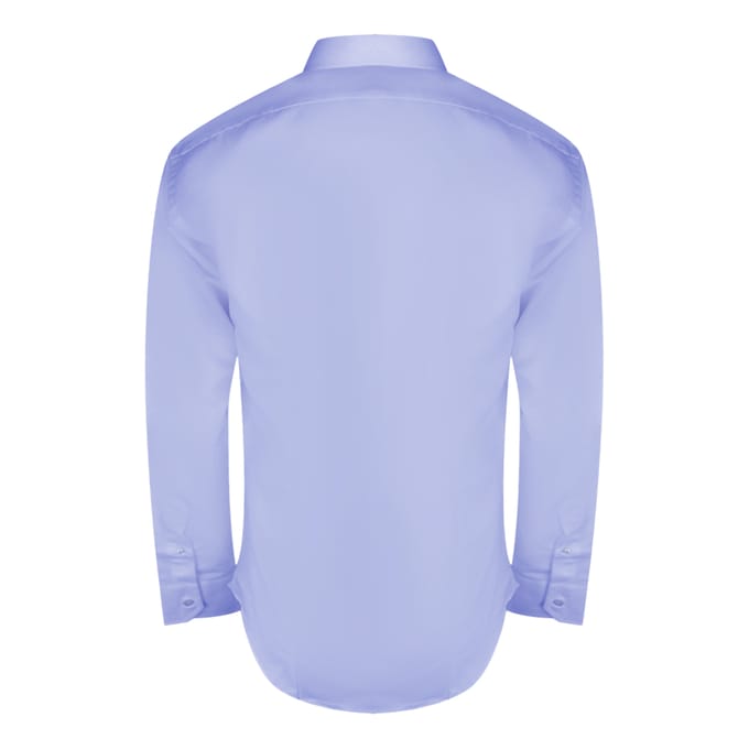 Aquascutum effen wit overhemd met logo en lange mouwen