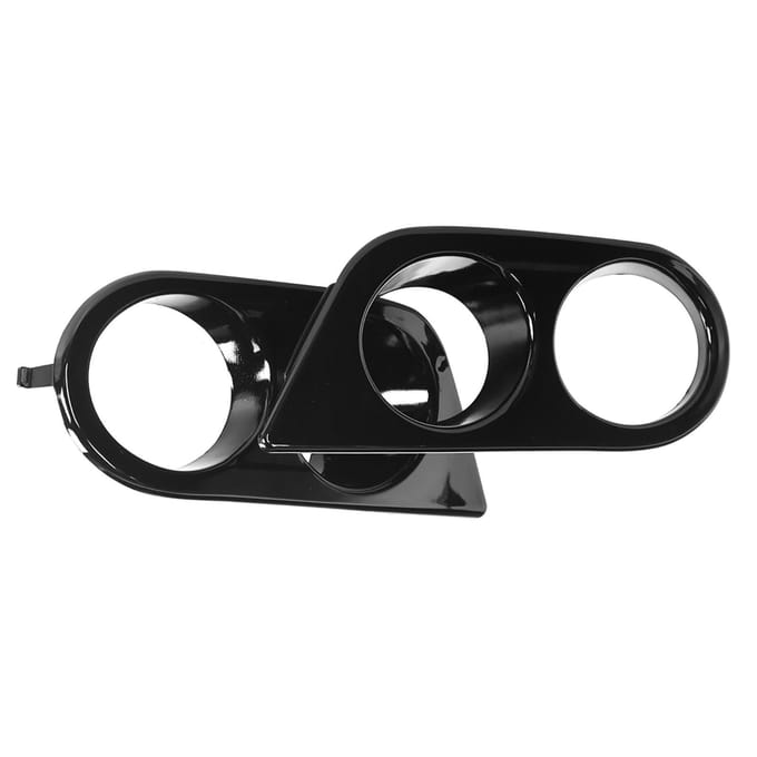 2 stuks Voorbumper Mistlichtafdekking Dubbele Gaten Auto Accessoire Geschikt voor E46 M3 2001‑2006 Glossy Black
