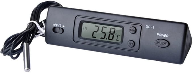Digitale Auto Thermometer met Externe Sonde en Tijdweergave | Binnen & Buiten