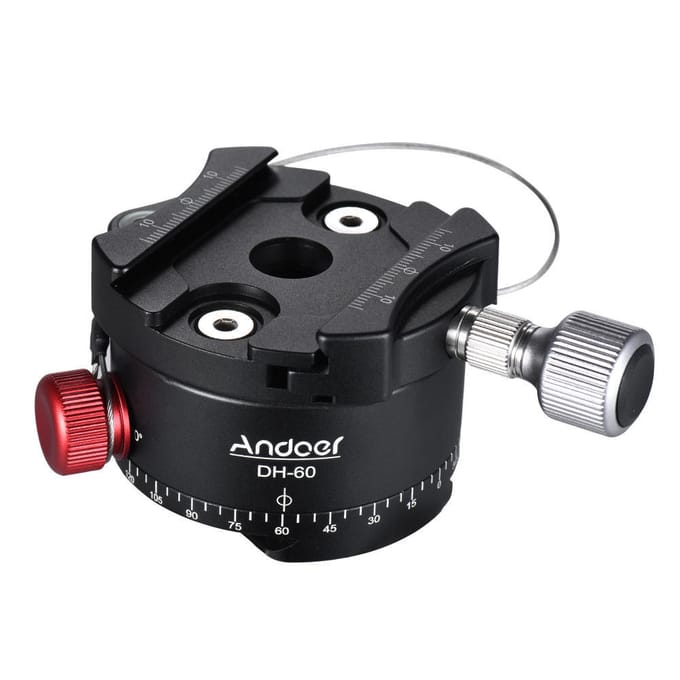 DH-60 Panoramische kogelkop indexerende rotator HDR statiefkop CNC aluminiumlegering Max black