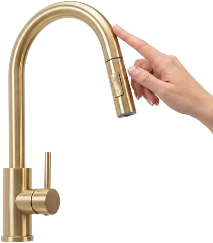 Rea - Fresh Touch - Keukenmengkraan - Geborsteld Goud - 19X20X37Cm