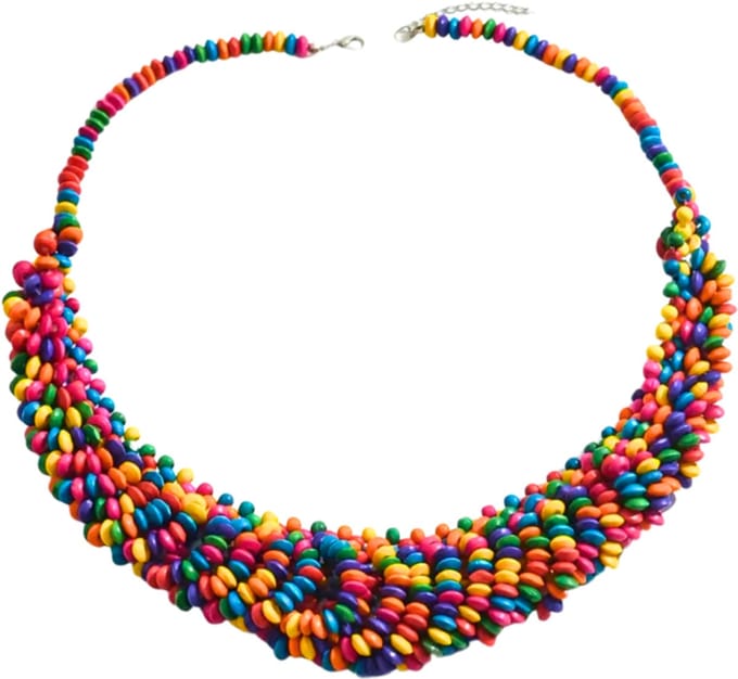 Ketting Happy hout gekleurd - Charme Bijoux