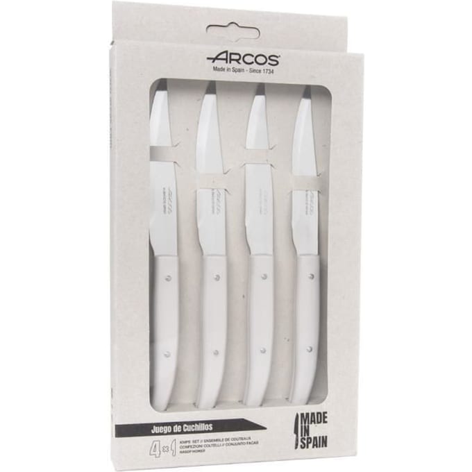 Couteaux à Steak - ARCOS - Set de 4 - Lame en Acier Inoxydable NITRUM® - Manche Ergonomique - 110/230 mm