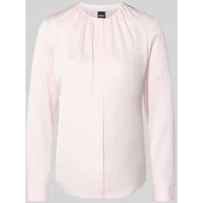 Regular fit blouse met lange mouwen van zijdemix model 'BANORAH'