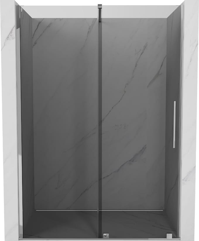 Mexen Velar schuifbare douchedeur 140 , grafiet, chroom - 871-140-000-41-01