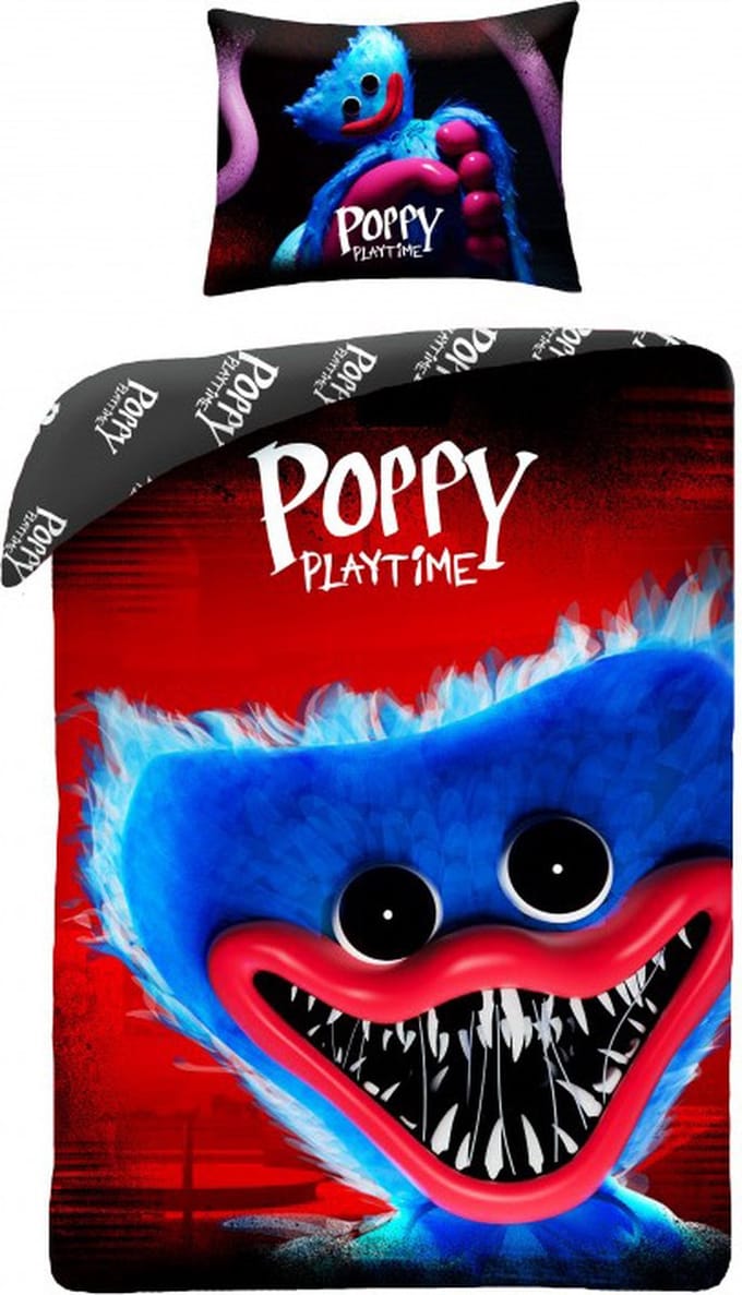Poppy Playtime dekbedovertrek it's time 140 x 200 cm - 70 x 90 cm - katoen