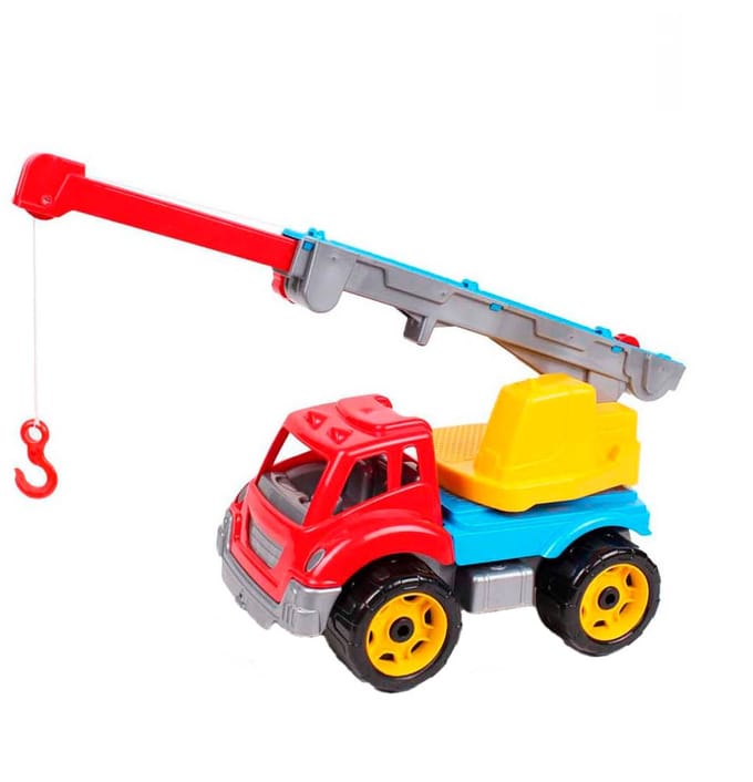 Sun Fun Kraanwagen Rood Geel, 36x20x21cm