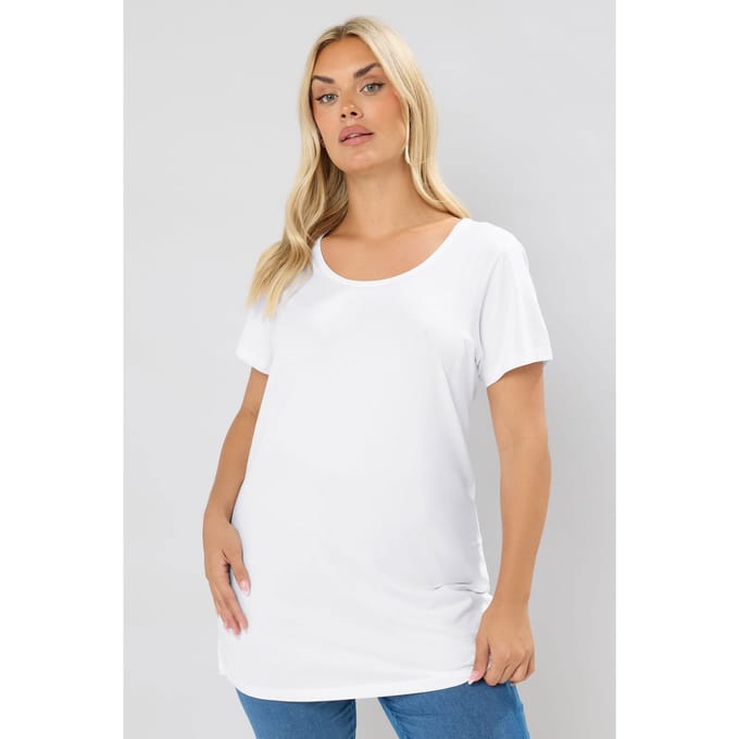 Yours Lang Tshirt In Wit Size 48
