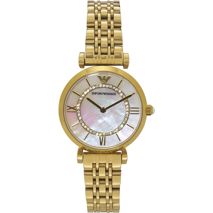 Emporio Armani Dameshorloge Kwarts Goud