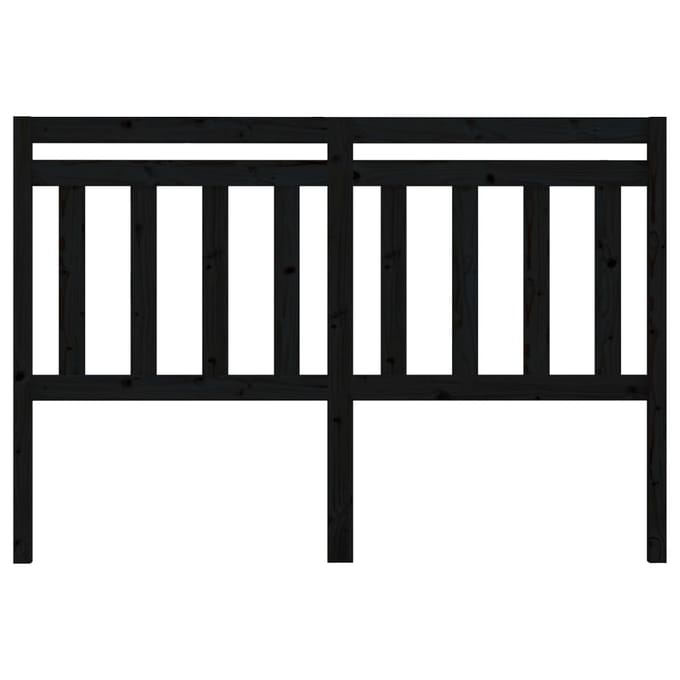 vidaXL - Hoofdbord - 166x4x100 - cm - massief - grenenhout - zwart