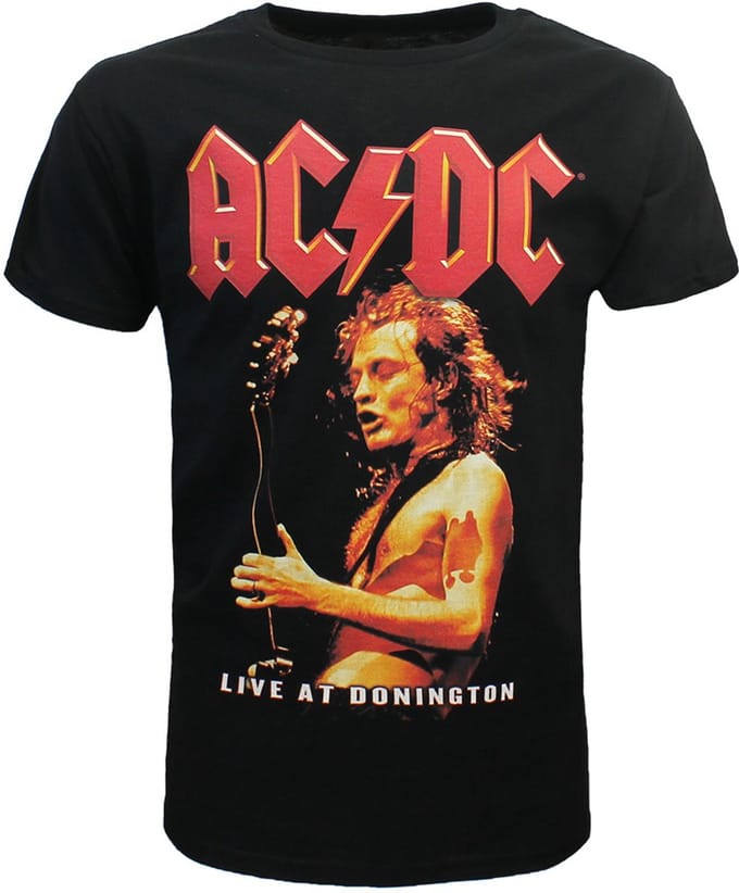 AC/DC Angus young Live At Donington T-Shirt - Officiële Merchandise - S