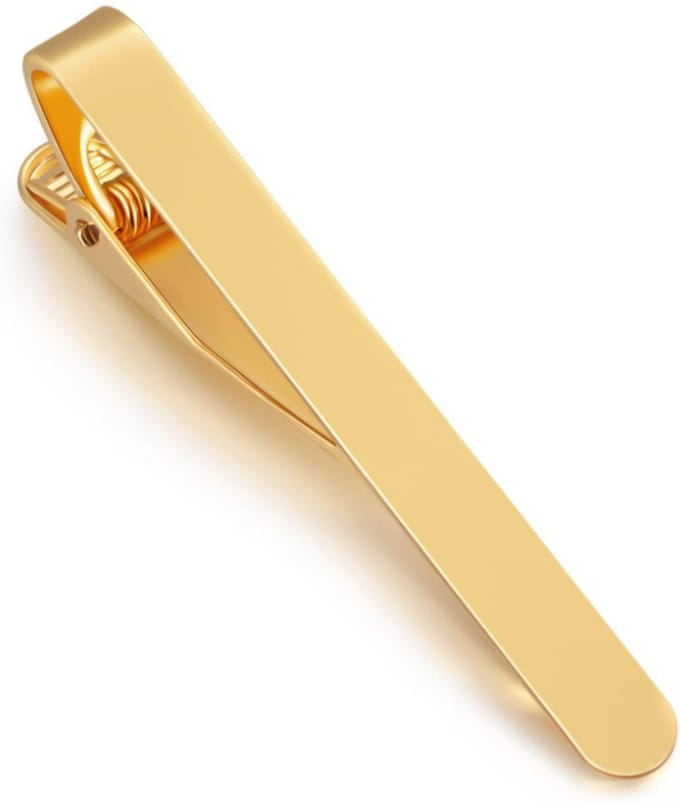 Dasspeld - Stropdas Clip - 53mm - Matte Tie Clip - Goud