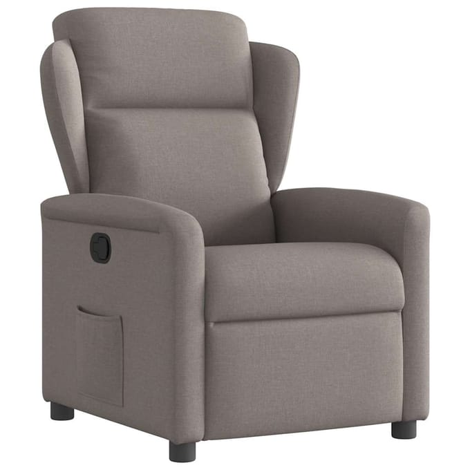 Uitklapbare fauteuil, Kleur taupe, Bekleed met stof
