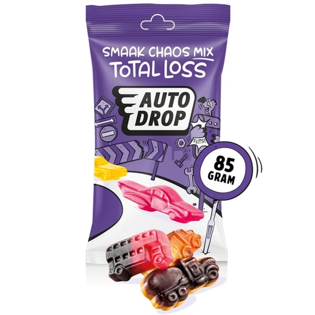 Autodrop - Snoep - Total Loss Smaak Chaos Mix - 1 zakje - 85 gram