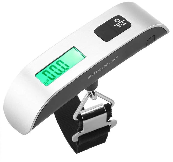 Digitale kofferweegschaal 50 kg - Reizen - LCD-display - Draagbare weeghaak .