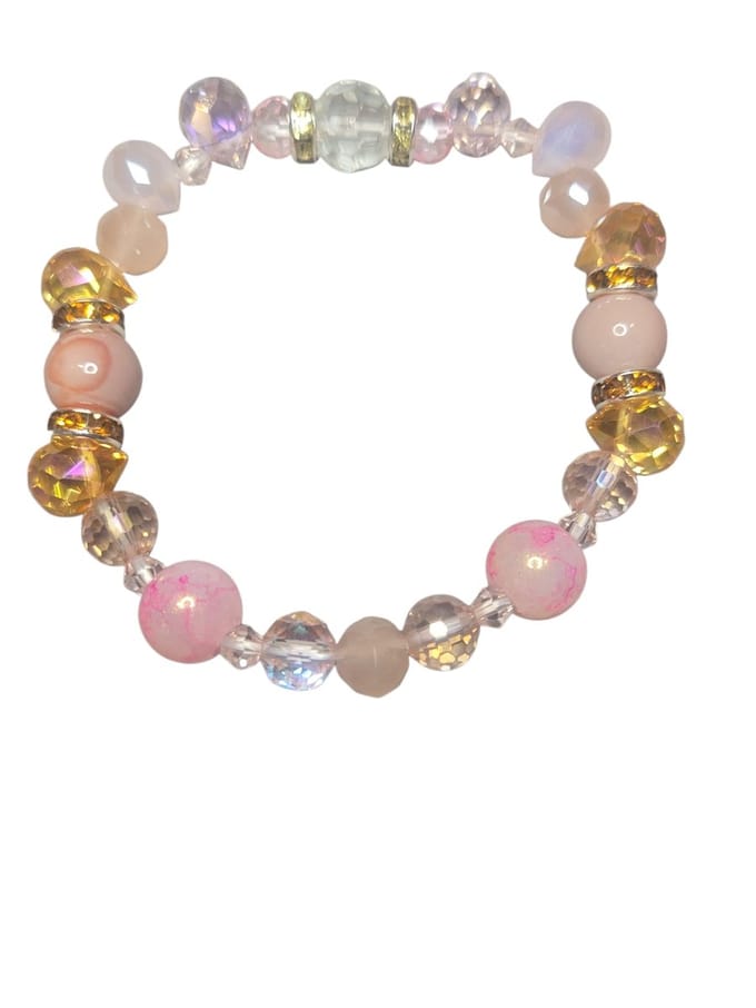 Luxe rose kralen armband