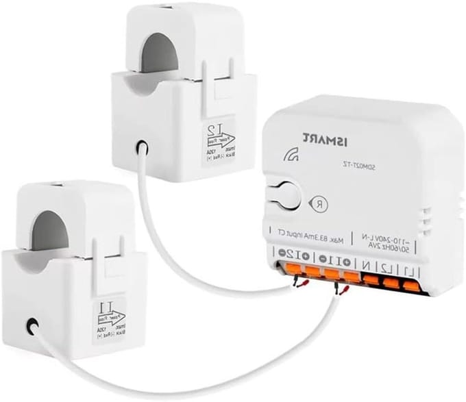 Slimme Energiemeter - Stroommeter Zigbee - Energieverbruik Monitoren - Twee Stroomtangen - Max 120A - Zoals Afgebeeld