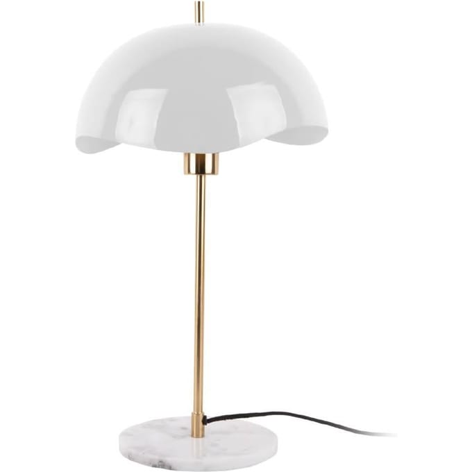 Leitmotiv Tafellamp Waved Dome - Wit - 30x30x56cm - Scandinavisch