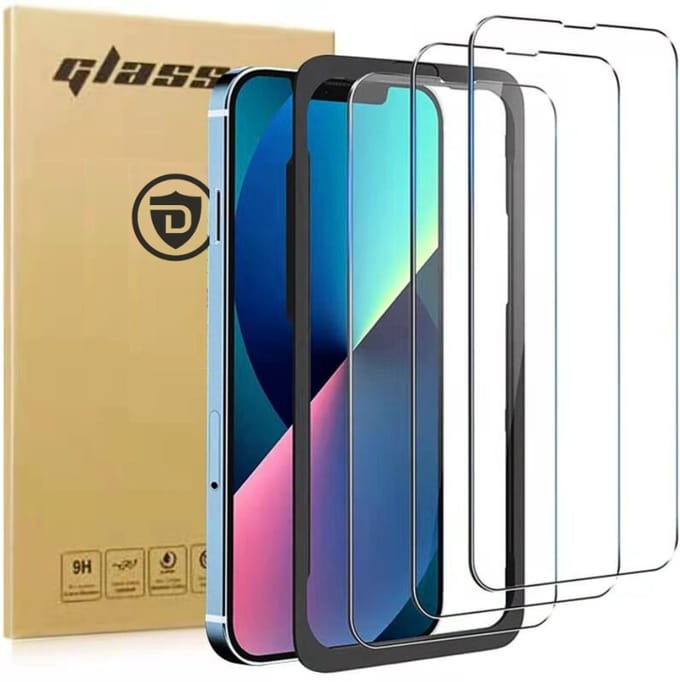 Screenprotector van Glas geschikt voor iPhone 17 en iPhone 17 Pro - Tempered Glass - Transparant en Krasbestendig – Incl. Installatie Frame - 3 Stuks