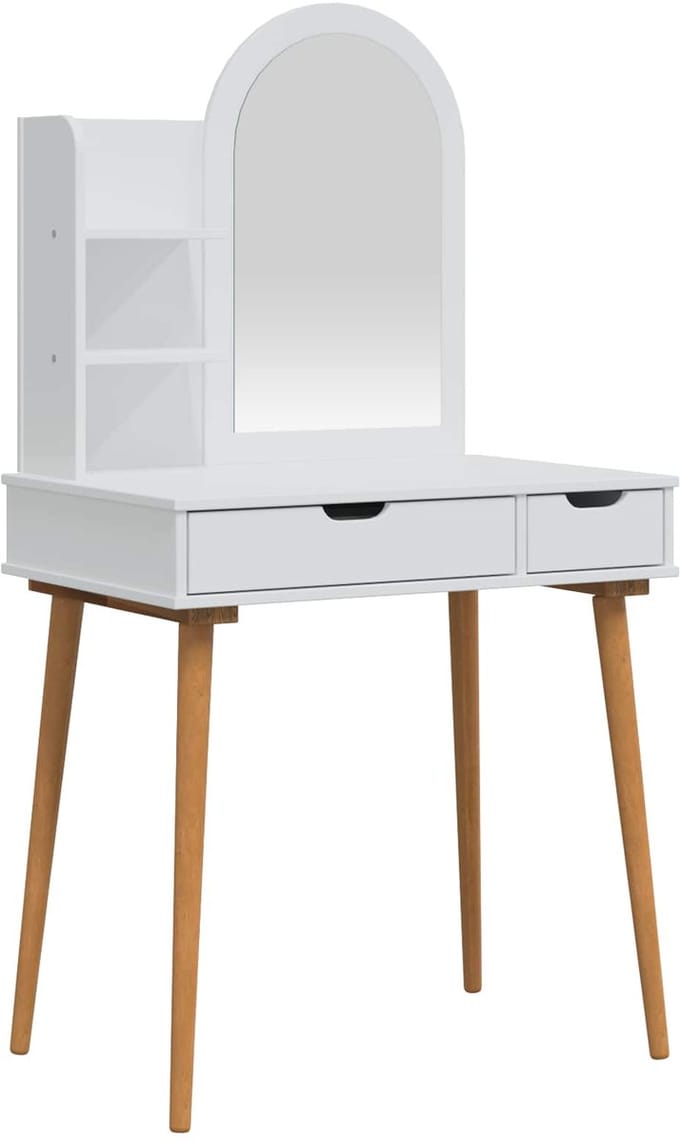 vidaXL - Kaptafelset - FAUSKE - 3 - st - Wit - 76 - x - 50 - x - 143 - cm