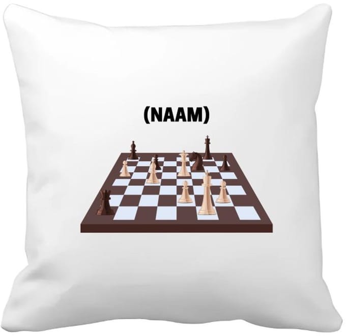 Akyol - schaken met eigen naam Kussen hoes - Schaken - schaker - denksport - 40 bij 40 cm
