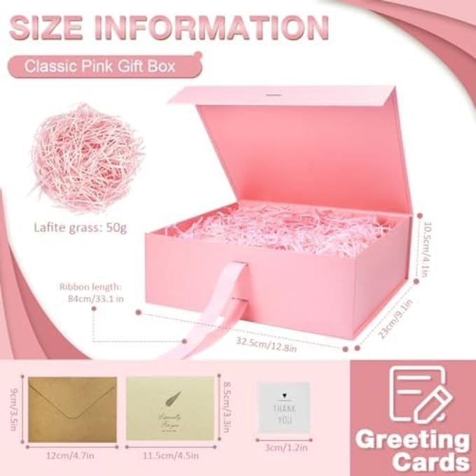 Grote Roze Geschenkdoos met Magnetisch Sluiting - Luxe Cadeauverpakking