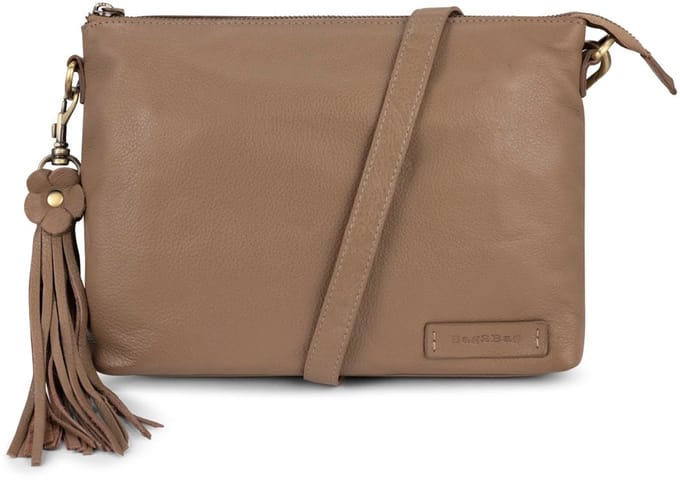 Bag2Bag Leren Schoudertas / Crossbody tas Aulac Dark Stone