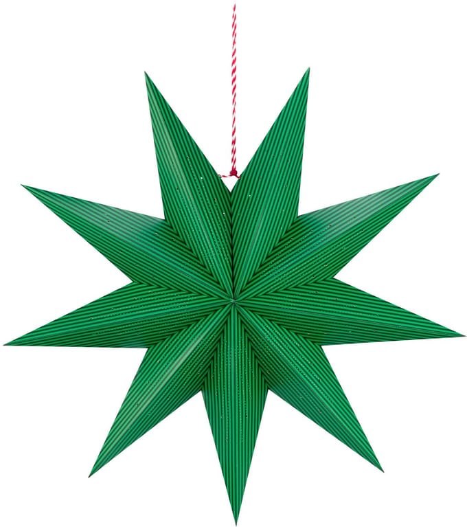 Pip Studio - Christmas - Kerstster - Papier - Strepen - Donkergroen - 60 cm