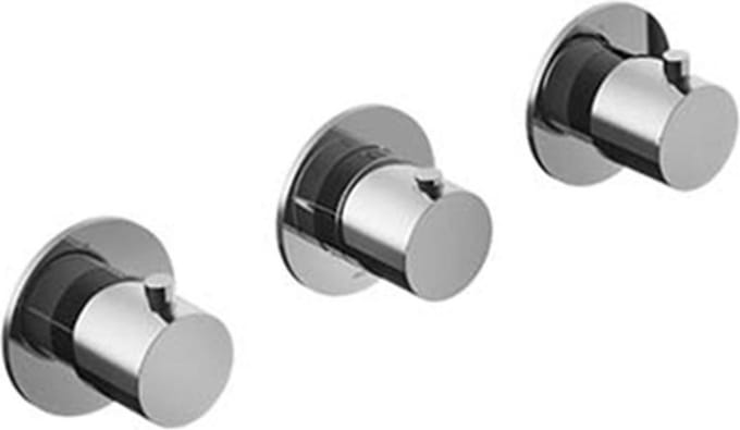Hotbath Cobber CB7067EXT afbouwdeel inbouwthermostaat met 2 stopkranen chroom